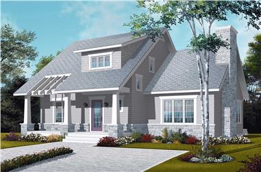 3-Bedroom, 1801 Sq Ft Cape Cod Home Plan - 126-1163 - Main Exterior