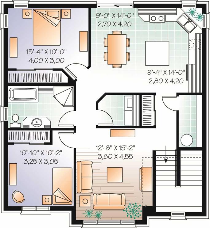 Multi-Unit Homeplans - Home Design 3038-V1