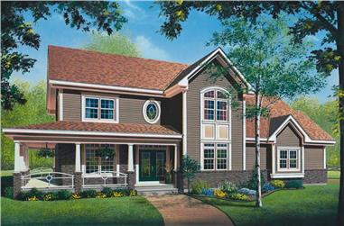 4-Bedroom, 2764 Sq Ft Country Home Plan - 126-1332 - Main Exterior