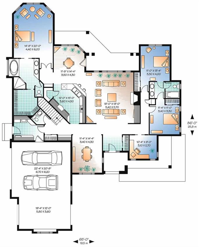 House Plan 126 1418 3 Bedroom 26 Sq Ft Contemporary European Home Tpc Dd 3212