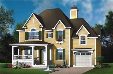 3-Bedroom, 1795 Sq Ft Contemporary Home Plan - 126-1427 - Main Exterior