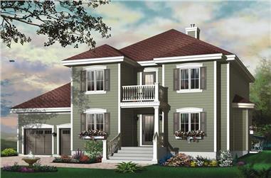 3-Bedroom, 2090 Sq Ft Contemporary Home Plan - 126-1568 - Main Exterior