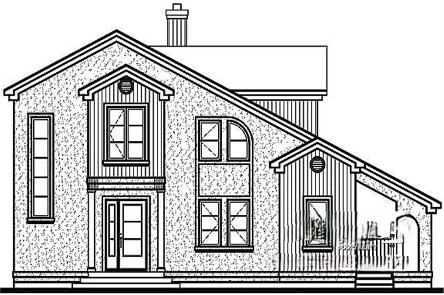 Home Plan Front Elevation of this 3-Bedroom,1872 Sq Ft Plan -126-1590