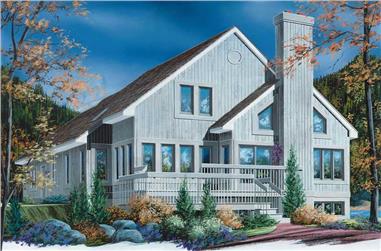 3-Bedroom, 2162 Sq Ft Contemporary House Plan - 126-1694 - Front Exterior