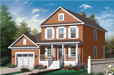 3-Bedroom, 1741 Sq Ft Country House Plan - 126-1753 - Front Exterior