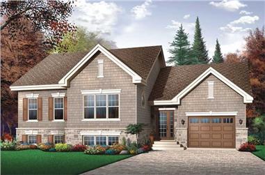 2-Bedroom, 1155 Sq Ft Ranch House Plan - 126-1792 - Front Exterior