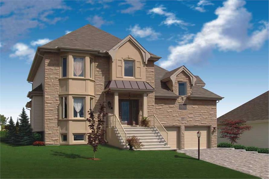 Front View of this 3-Bedroom, 1613 Sq Ft Plan - 126-1817