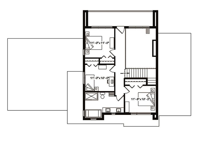 4 Bedrm, 2142 Sq Ft Contemporary House Plan #126-1830