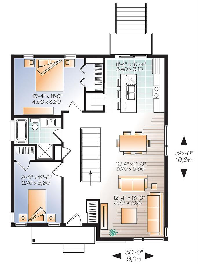 4 Bedrm 64 Sq Ft Contemporary House Plan 126 1870