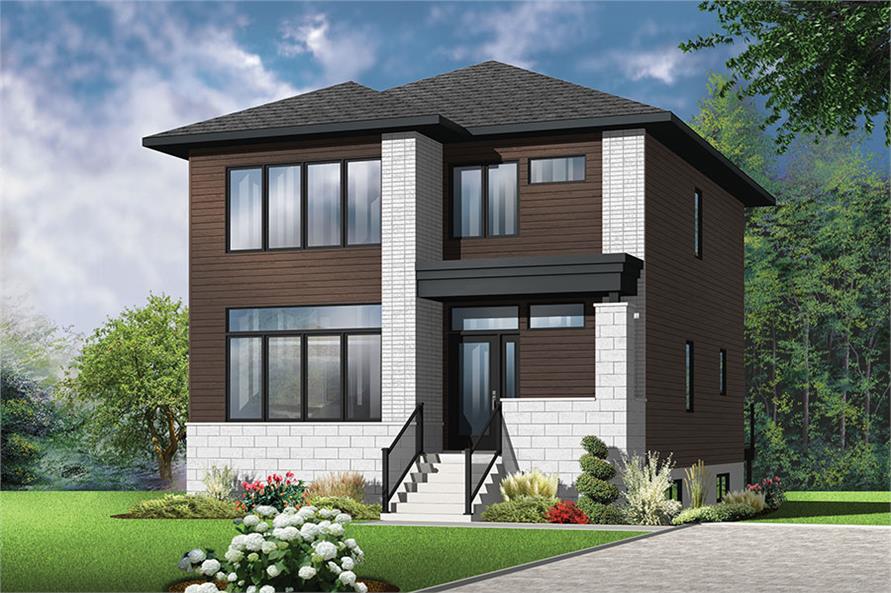 Front View of this 3-Bedroom, 1768 Sq Ft Plan - 126-1878