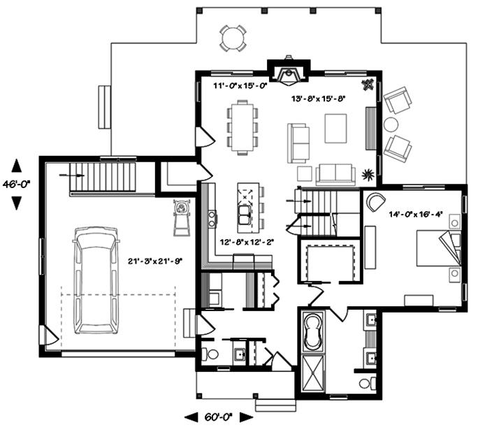 3 Bedrm, 2221 Sq Ft Cottage House Plan #126-1898