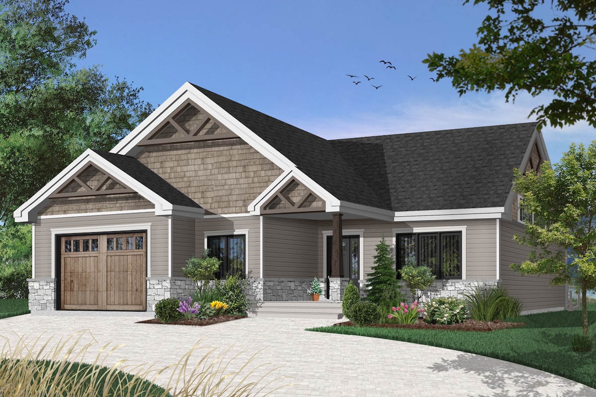 Craftsman House - 2 Bedrms, 2 Baths - 1504 Sq Ft - Plan #126-1921