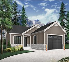 Craftsman Home Plan - 2 Bedrms, 2 Baths - 1040 Sq Ft - #126-1939