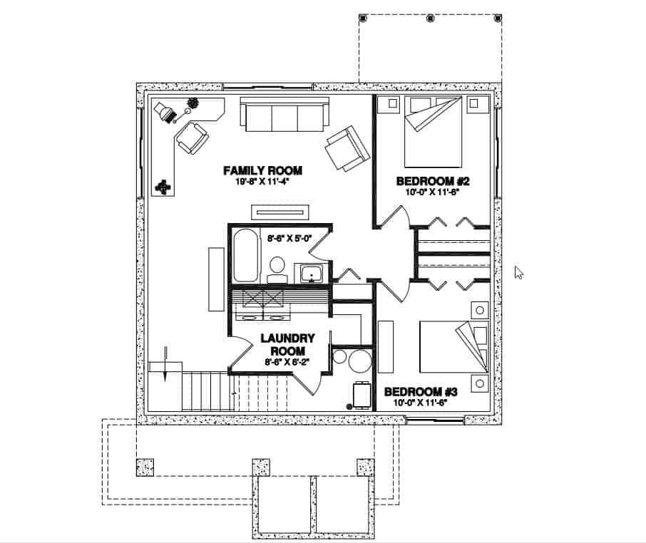 Ranch House - 3 Bedrms, 2 Baths - 1920 Sq Ft - Plan #126-1969