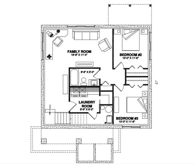 Ranch House - 3 Bedrms, 2 Baths - 1920 Sq Ft - Plan #126-1969