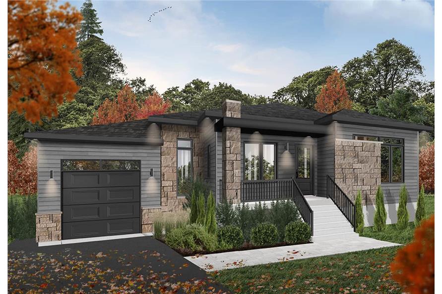 2-Bedroom, 1187 Sq Ft Contemporary Home - Plan #126-1980 - Main Exterior