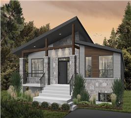 Contemporary House - 2 Bedrms, 1 Baths - 1156 Sq Ft - Plan #126-1984