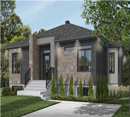 Contemporary Home - 2 Bedrms, 1 Baths - 1207 Sq Ft - Plan #126-1985