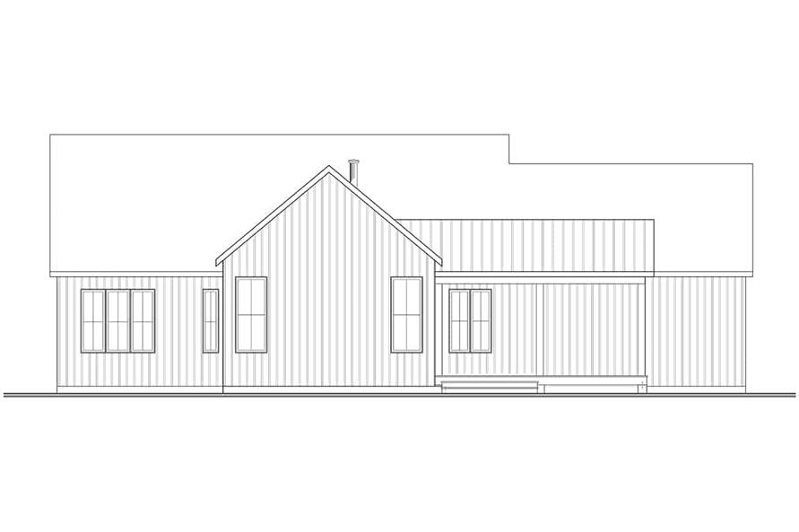 Home Plan Rear Elevation of this 2-Bedroom,1788 Sq Ft Plan -126-1994