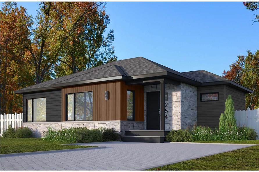 Contemporary Home Plan - 2 Bedrms, 1 Baths - 998 Sq Ft - #126-2007