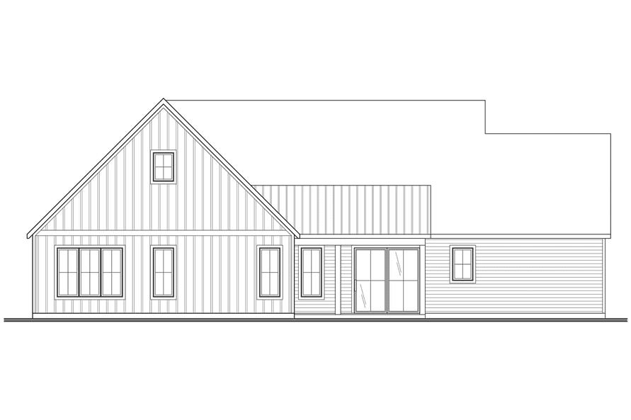 Home Plan Rear Elevation of this 4-Bedroom,2440 Sq Ft Plan -126-2014