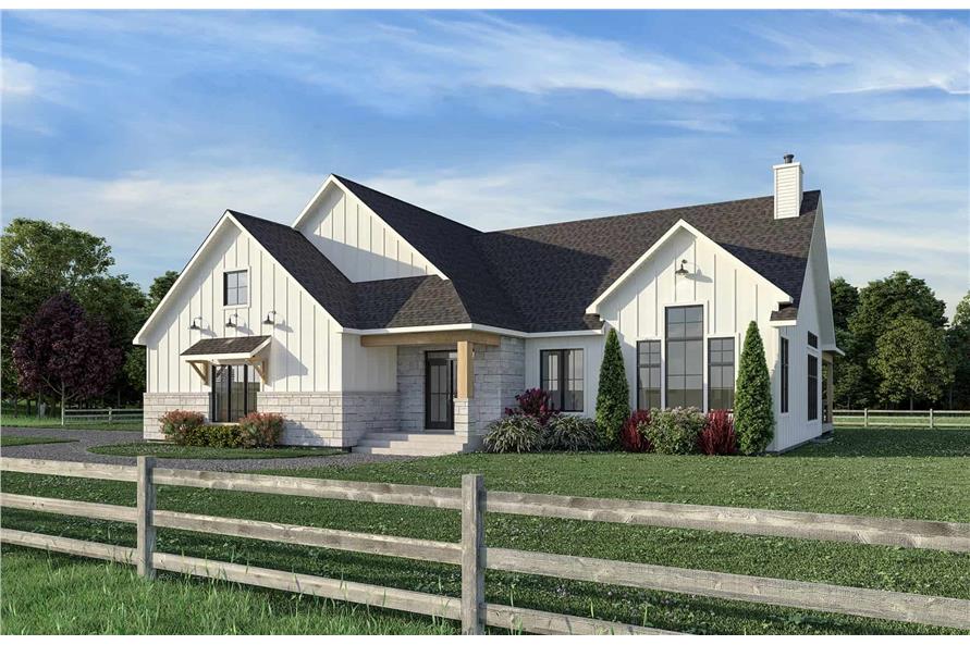 Front View of this 3-Bedroom, 2039 Sq Ft Plan - 126-2021