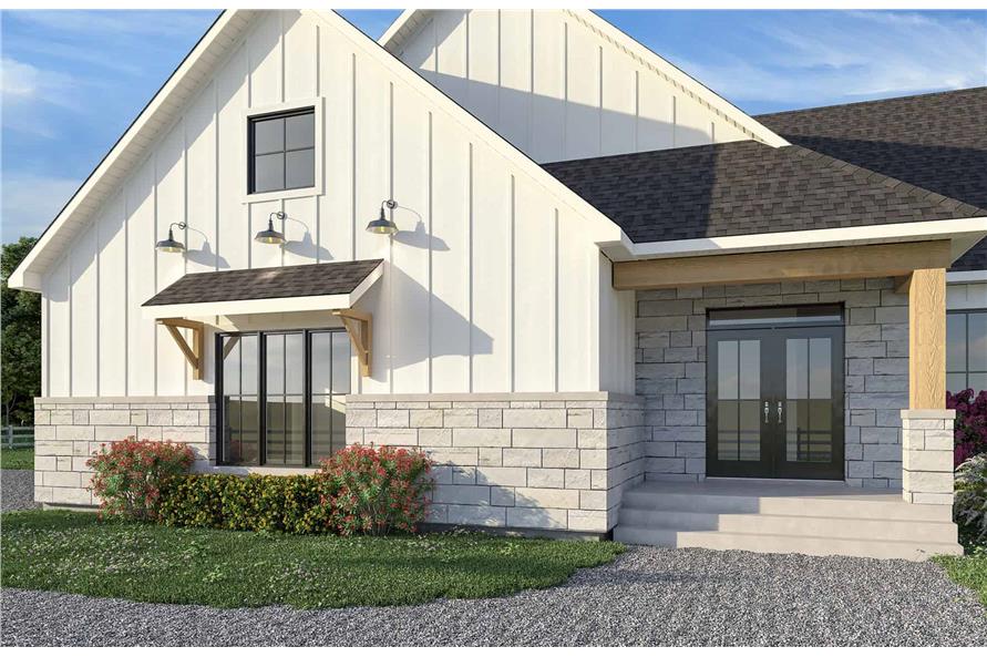 3-Bedroom, 2039 Sq Ft Modern Farmhouse Plan - 126-2021 - Front Exterior