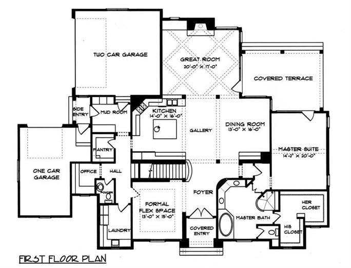 Craftsman, Tudor House Plans - Home Design EDG-4334 # 17356