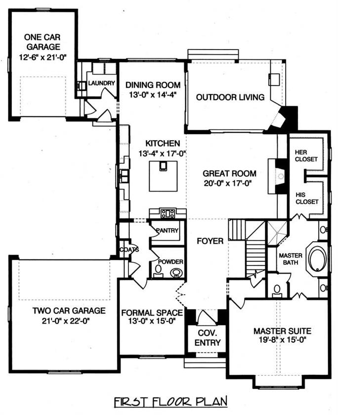 French, European House Plans - Home Design EDG-3654 # 18788