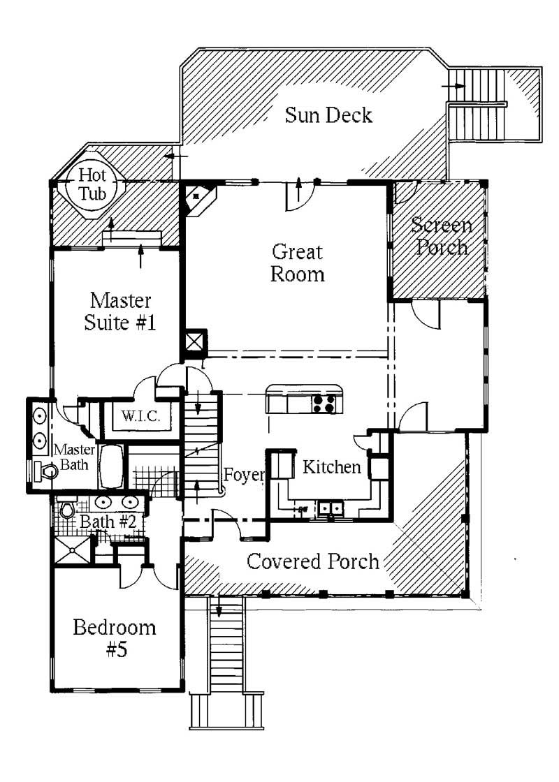 California Style Coastal Home With 5 Bedrooms 2436 Sq Ft House Plan 130 1003