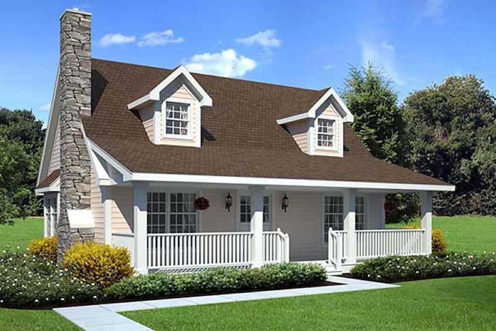 Cape Cod Home Plan 3 Bedrms 2 Baths 1415 Sq Ft 131 1017