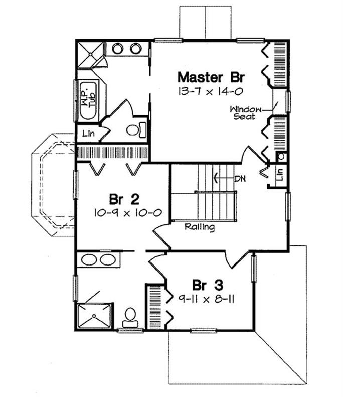 Bungalow Home Plan - 3 Bedrms, 2.5 Baths - 1663 Sq Ft - #131-1090