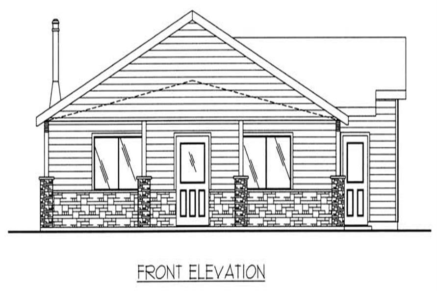 Home Plan Front Elevation of this 2-Bedroom,1584 Sq Ft Plan -132-1205