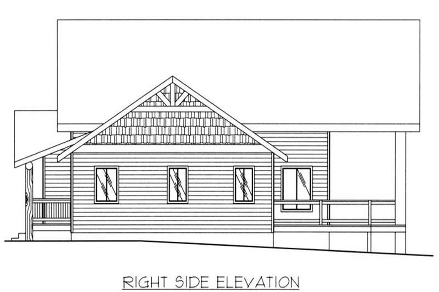 Home Plan Right Elevation of this 2-Bedroom,2214 Sq Ft Plan -132-1213
