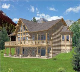 Log Houseplans - Home Design GHD-3154 # 15585