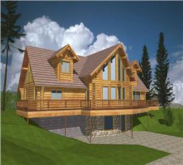 3 Bedrm, 3457 Sq Ft Log Cabin House Plan #132-1259