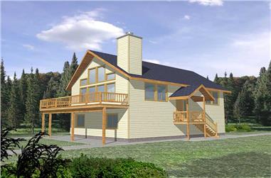 3-Bedroom, 1811 Sq Ft Vacation Homes House Plan - 132-1261 - Front Exterior