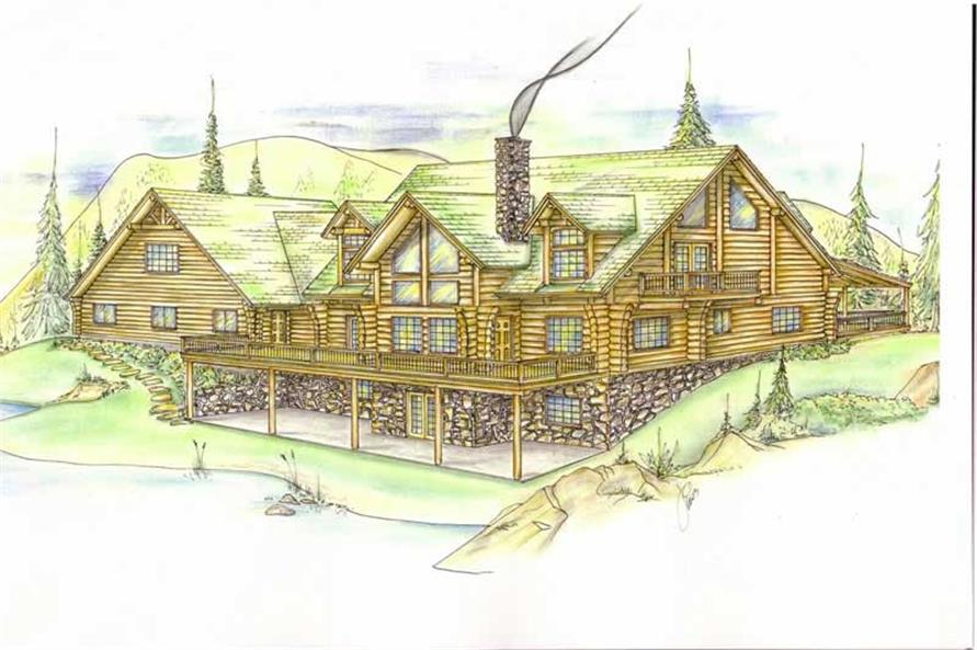 Log Cabin House Plan 6 Bedrms 4 Baths 2396 Sq Ft 132 1269