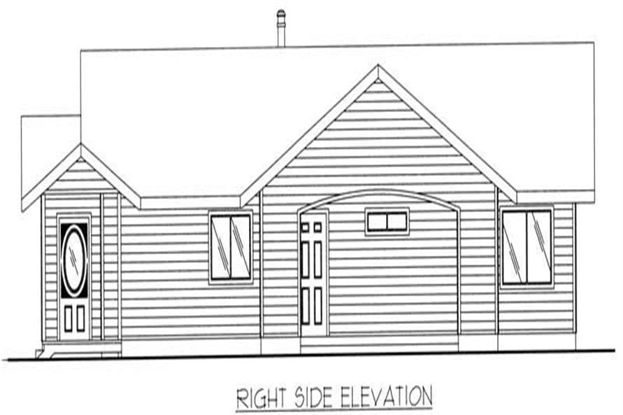 Home Plan Right Elevation of this 3-Bedroom,1428 Sq Ft Plan -132-1301