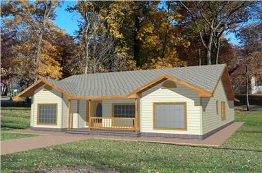 3-Bedroom, 1568 Sq Ft Ranch Home Plan - 132-1317 - Main Exterior