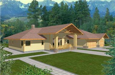 3-Bedroom, 2618 Sq Ft Contemporary Home Plan - 132-1365 - Main Exterior