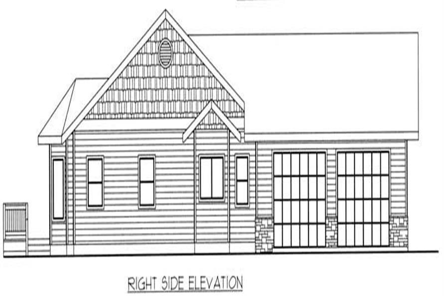 Home Plan Right Elevation of this 3-Bedroom,1898 Sq Ft Plan -132-1379