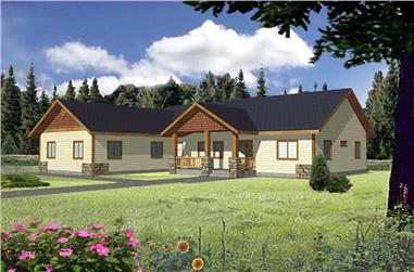 3-Bedroom, 1898 Sq Ft Ranch Home Plan - 132-1379 - Main Exterior