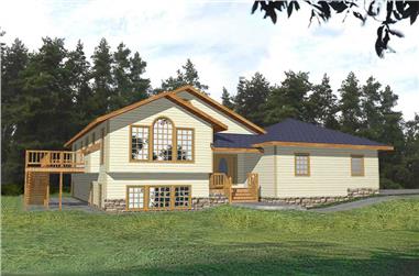 3-Bedroom, 2683 Sq Ft Country Home Plan - 132-1390 - Main Exterior