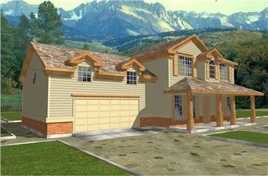 3-Bedroom, 1694 Sq Ft Country Home Plan - 132-1430 - Main Exterior