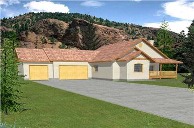 3-Bedroom, 1739 Sq Ft Ranch Home Plan - 132-1458 - Main Exterior