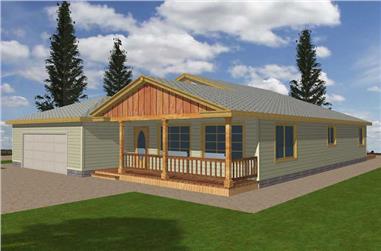 3-Bedroom, 1968 Sq Ft Ranch Home Plan - 132-1515 - Main Exterior