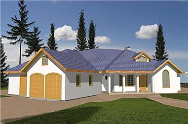 2-Bedroom, 2521 Sq Ft Ranch Home Plan - 132-1516 - Main Exterior