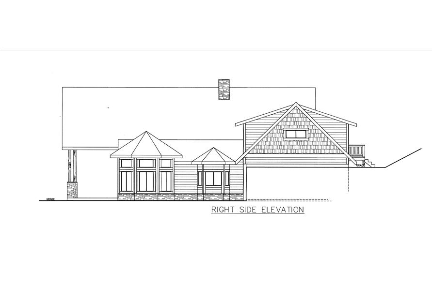 Home Plan Right Elevation of this 3-Bedroom,4312 Sq Ft Plan -132-1535