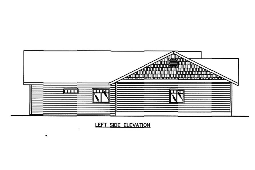 Home Plan Left Elevation of this 3-Bedroom,4200 Sq Ft Plan -132-1601